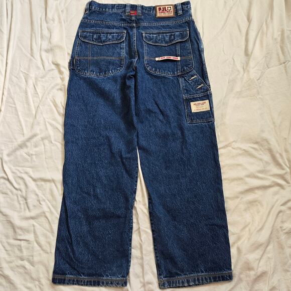 PJL Industries Mens Size 36x33 Pepe Jeans Carpenter Dark Wash Y2K Baggy *read* - Picture 2 of 16